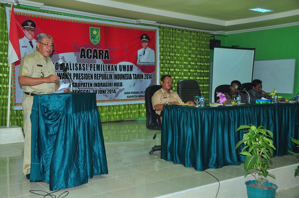 Wabup Inhu Buka Sosialisasi Pilpres